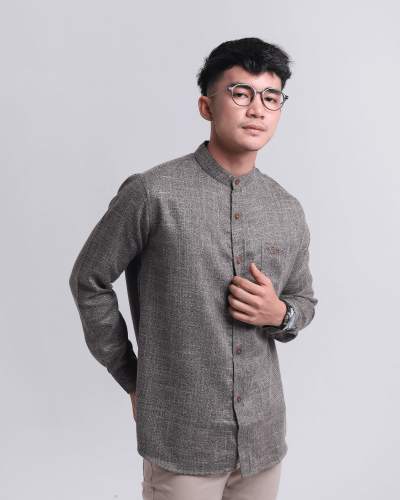Doha Copper Brown Long Sleeve Comfort fit Shirt
